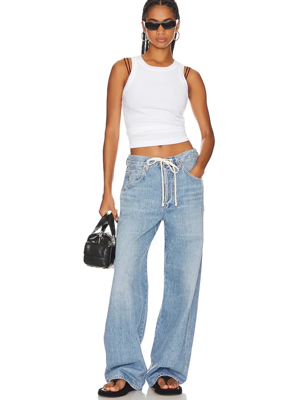 Citizens Of Humanity Brynn Relaxed Wide-Leg Jeans with Drawstring